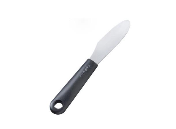 Smørekniv med sort skaft, 23cm